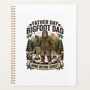 Agenda Camisa do Dia do Pai Bigfoot Papai Floresta Retro