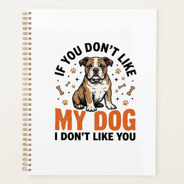 Agenda Camisa engraçada de amante de cães com citação de  (Frente)