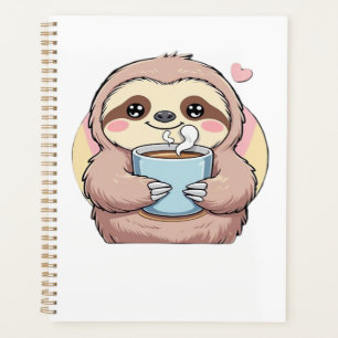 Agenda Camisa engraçada de amante de café de preguiça fof