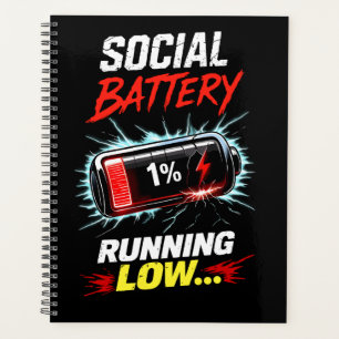 Agenda Camisa engraçada de introvertido com bateria socia
