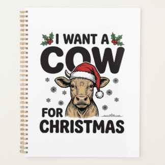 Agenda Camisa engraçada de Natal de vaca vintage Design d