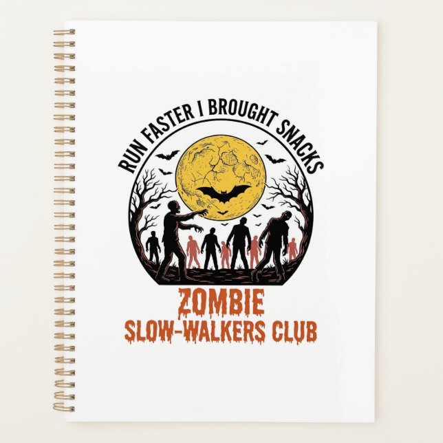 Agenda Camisa engraçada de Zumbi com Lua gravada e Humor  (Frente)