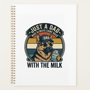 Agenda Camisa engraçada do pai com design retrô de leite
