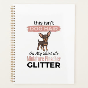 Agenda Camisa engraçada do Pinscher Miniatura com brilho