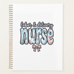 Agenda Camisa Floral Vintage Enfermeira Trabalho de Parto