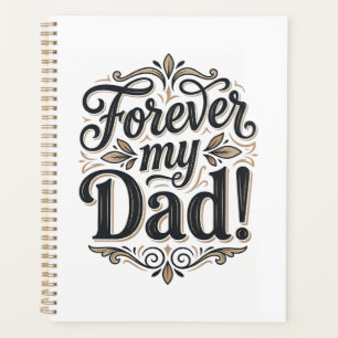 Agenda Camisa Forever My Dad com Letras Vintage Design_1