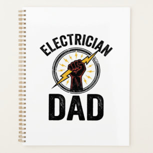 Agenda Camisa Vetorial de Gravura Vintage Pai Eletricista