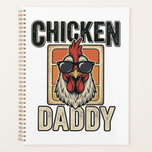 Agenda Camisa Vetorial Vintage de Galo Engraçado Chicken