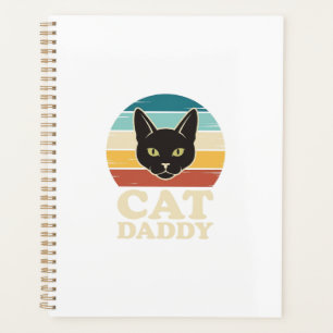 Agenda Camisa Vintage Cat Daddy Black Cat Retro Sunset De