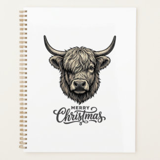 Agenda Camisa Vintage de Natal Alegre Cow Highland_1