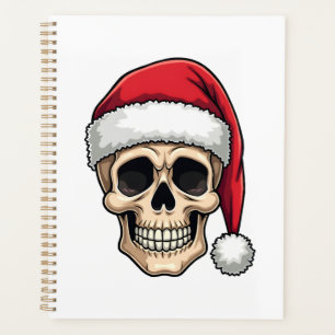 Agenda Camiseta Christmas Skull Funny Santa XMES Homens M