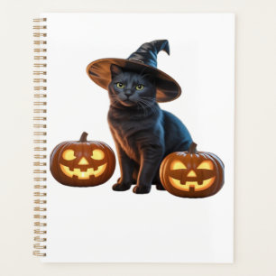 Agenda Camiseta Clássica de Magia de Gato Preto de Hallow