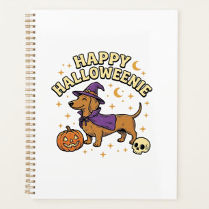 Agenda Camiseta de Cachorro Bruxa Dachshund Feliz Dia das