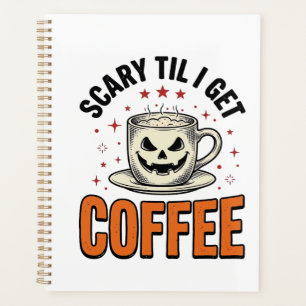 Agenda Camiseta de Café Vintage de Halloween Assustador a