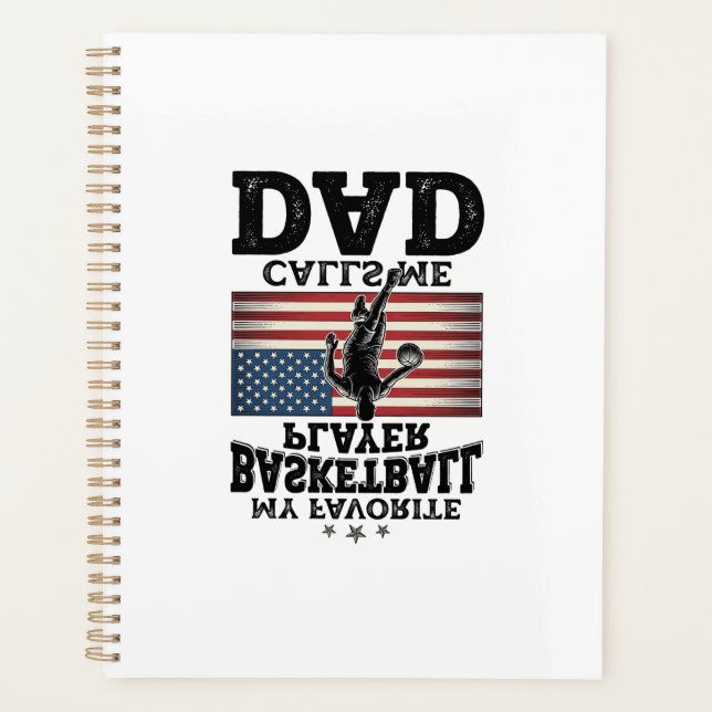 Agenda Camiseta de Gravura Vintage Patriótica para Pai de (Frente)