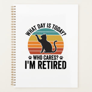 Agenda Camiseta Desenho Citação Engraçada Gato Aposentado