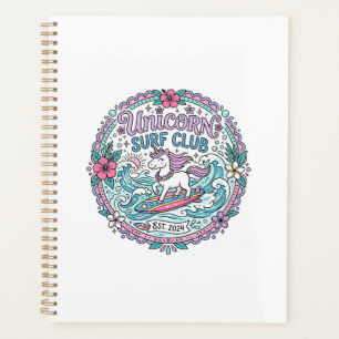 Agenda Camiseta Divertida Unicorn Surf Club Gráfico_1