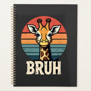 Agenda Camiseta engraçada de girafa meme face festiva de