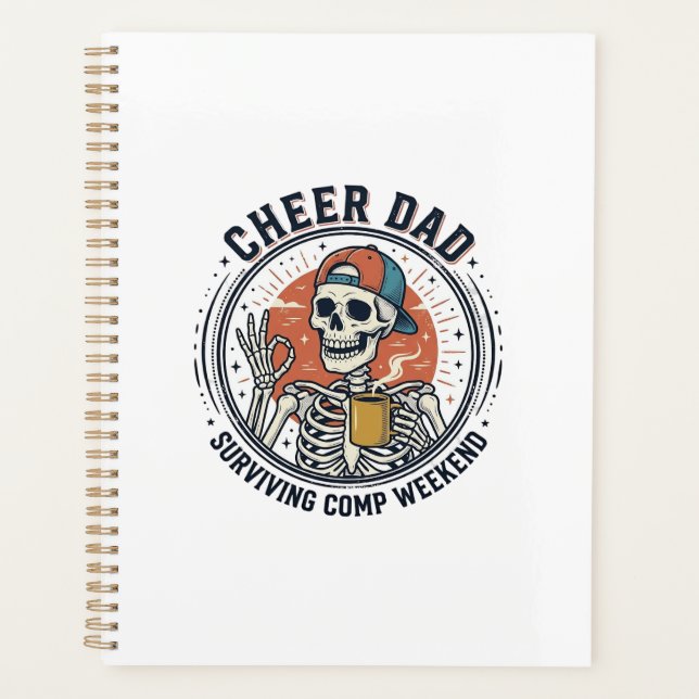 Agenda Camiseta Esqueleto de Fim de Semana de Competições (Frente)