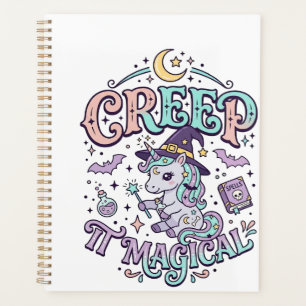 Agenda Camiseta Estilo Retro Mágico de Unicórnio Assustad