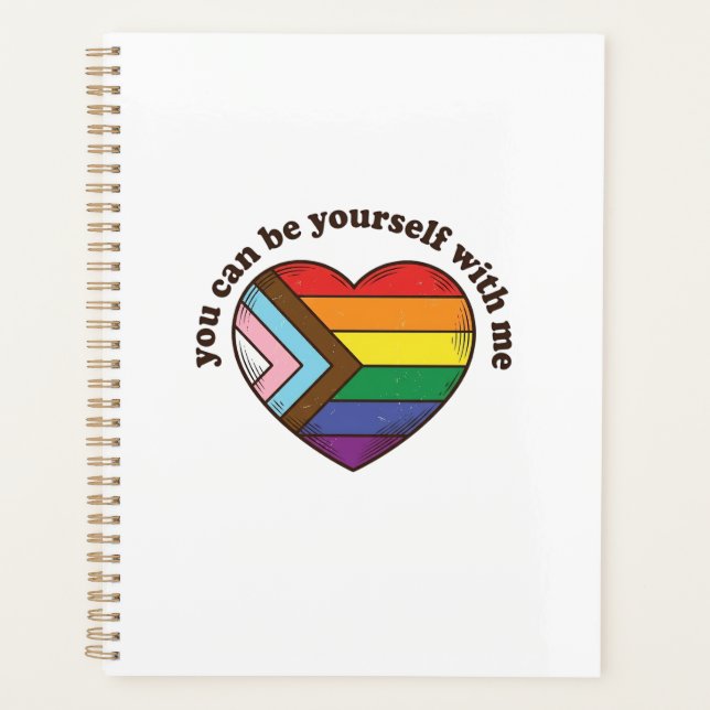 Agenda Camiseta Orgulho Coração Você Pode Ser Você Mesmo  (Frente)