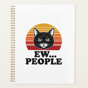 Agenda Camiseta Retro Pôr do Sol Gato Preto Engraçado Des