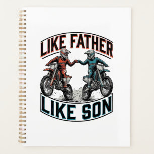 Agenda Camiseta Vetorial Vintage de Motocross Pai e Filho