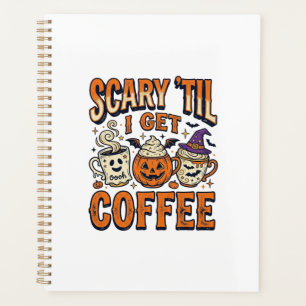 Agenda Camiseta Vintage de Café no Halloween Assustador A