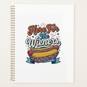 Agenda Camiseta Vintage Hot Dog Here For The Wieners_1