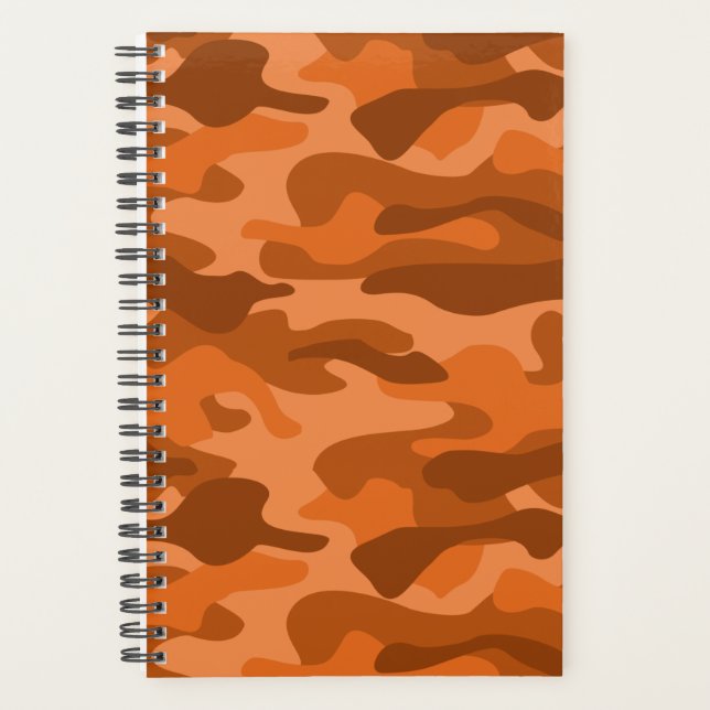Agenda Camo Monocolor Laranja Espanhol (Frente)
