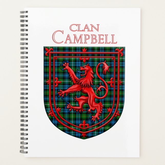 Agenda Campbell of Argyll Tartan Scottish Xadrez (Frente)