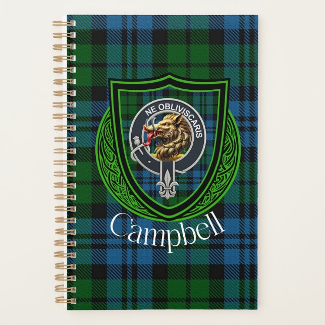 Agenda Campbell Scottish Clan Tartan & Crest (Frente)