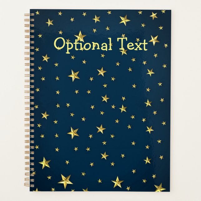 Agenda Campo de Estrelas no Céu Azul Profundo da Meia-Noi (Frente)