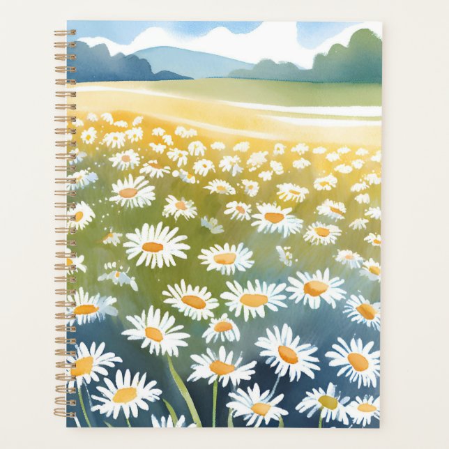 Agenda Campo de Margaridas | Pintura Floral de Prado de F (Frente)