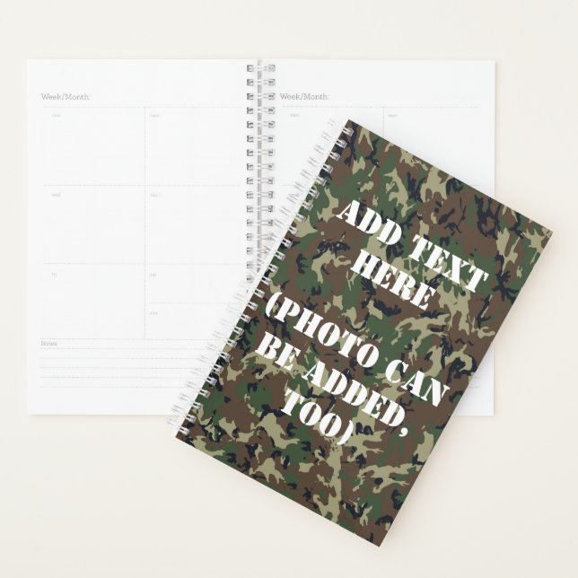 Agenda Camuflagem Militar Florestal de Madeira (Exibição)