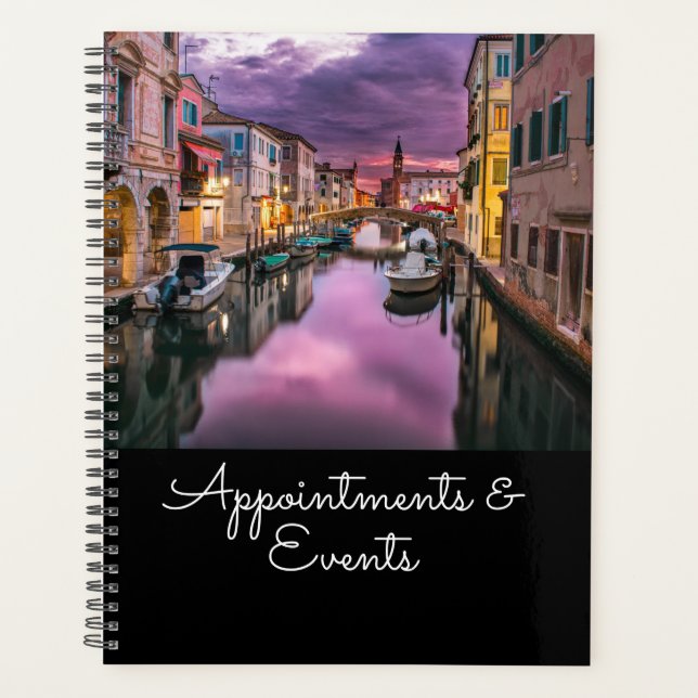 Agenda Canal de Veneza Cênico Personalizável (Frente)