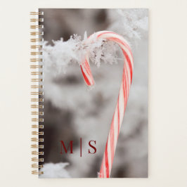 Agenda Canas de doces cobertas com floco de neve monogram