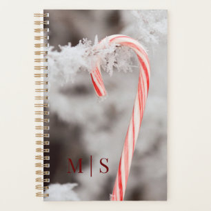Agenda Canas de doces cobertas com floco de neve monogram