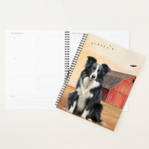 Agenda Cão Border Collie País Ocidental Celeiro Vermelho