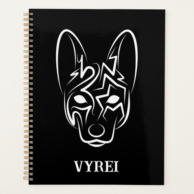 Agenda Cão Negro e Tribal Branco (Frente)