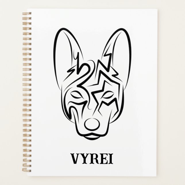 Agenda Cão Negro e Tribal Branco (Frente)