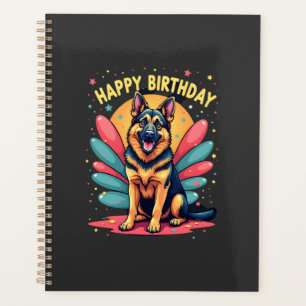 Agenda Cão Pastor Alemão Feliz Aniversário Festa Shep Rou