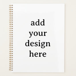 Agenda Capa dura padrão 8,5" x 11" , espiral dourada