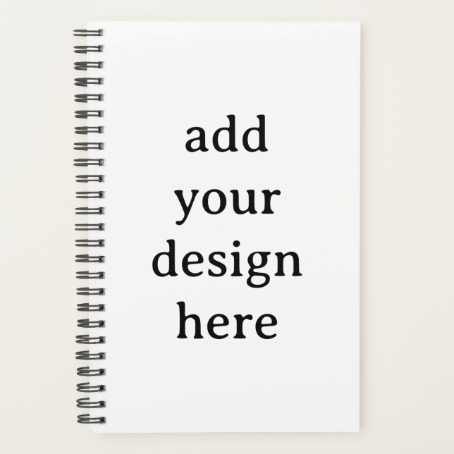 Agenda Capa Simples Macia 5.5" x 8.5", Preto Spiral  (Frente)