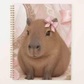 Agenda capivara coquete laço rosa
