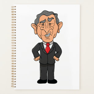 Agenda Caricatura Política Divertida de George W Bush
