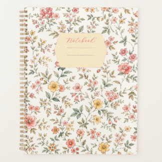 Agenda Carnet motif floral pastel