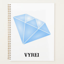 Agenda Carrinho de Diamante Azul brilhante