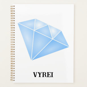 Agenda Carrinho de Diamante Azul brilhante