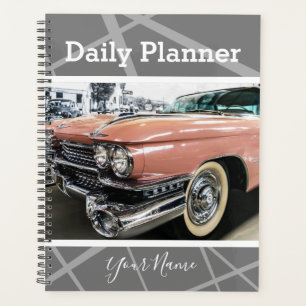 Agenda Carro Rosa Antigo - Planificador Diário- HAMbWG